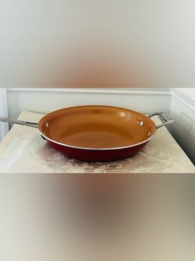 12 Inch Red Copper Versatile Non Stick Frying Pan